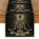 Axyaa Skull Astrology Table Runner for Wedding Decor and Dining Table Display