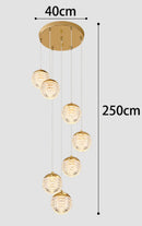 Axyaa LED Pendant Staircase Chandeliers for Living Room - Modern Indoor Hanging Light