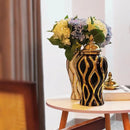 Axyaa Ceramic Electroplating Vase Jar - Luxury Home Decor Craft for Living Room Entryway
