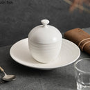 Axyaa Ceramic Bowl with Lid: Versatile Tableware for Soup, Desserts, Steamed Egg, Snacks