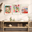 Matisse Retro Abstract Oil Painting Wall Art Set | Axyaa Exhibition Collection