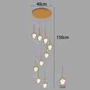 Axyaa Crystal Chandelier Stair Pendant Light Modern Living Room Interior Lighting