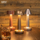Axyaa LED Metal Touch Table Light: Rechargeable Night Lights for Bar, Coffee Table & Restaurant