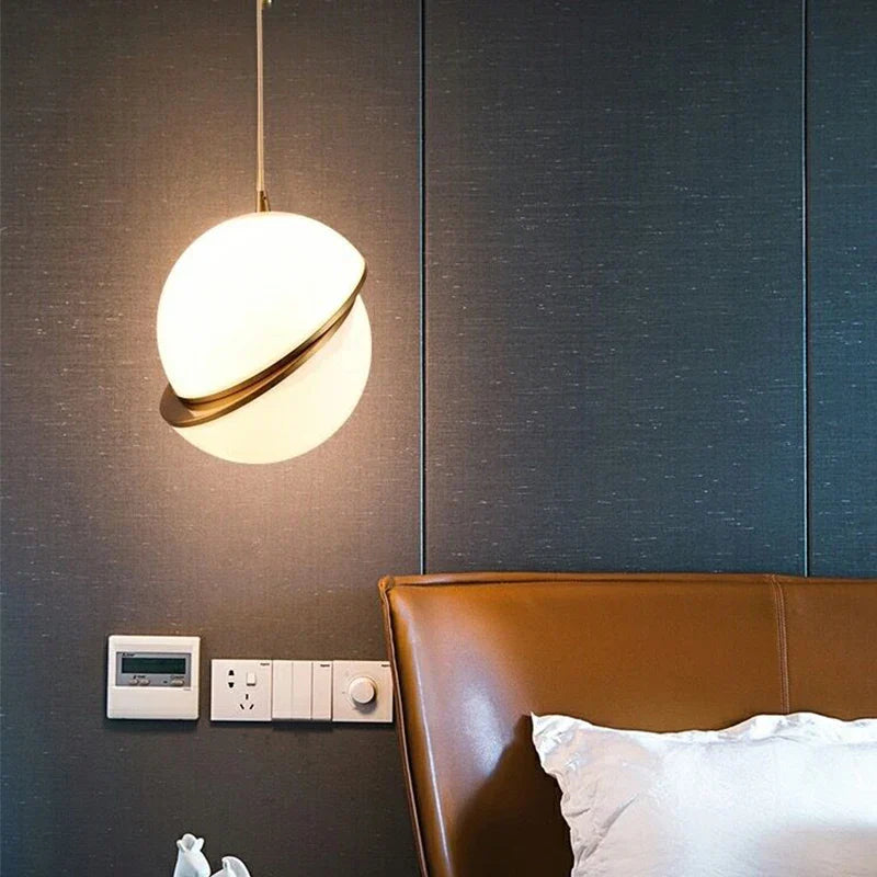 Axya Modern LED Pendant Light - Golden Art Lighting for Restaurant & Bedroom