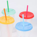 Axyaa Color Changing Confetti Cup with Lid & Straw - Reusable Hot/Cold Drinkware