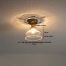 Axyaa Nordic LED Ceiling Light Clear Glass Copper Ceiling Lamp