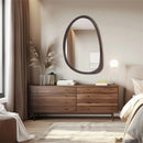 Irregular Industrial Mirror with Black Walnut Frame by Axyaa for Home Décor