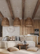 Axyaa Handmade Rattan Seaside Pendant Lamp - Wabi Sabi Living