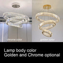 Axyaa Modern LED Crystal Round Chandelier for Dinning Living Room