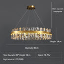 Axyaa Nordic Luxury LED Crystal Chandelier for Elegant Indoor Lighting