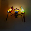 Axyaa Tiffany Parrot Wall Lamp - American Countryside Stained Glass Decoration