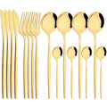 Axyaa White Gold 16-Piece Stainless Steel Cutlery Set