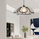 Axyaa Modern Fabric Ceiling Chandelier LED Pendant Lights for Living Room and Bedroom