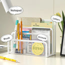 Metal Mesh Desk File Organizer by Axyaa - Small Letter Holder for Desktop Organization