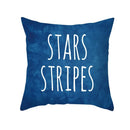 Axyaa LOVE USA Patriotic Letters Decorative Cushion Cover - Cartoon Style Home Decor Pillowcase