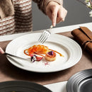 Axyaa White Ceramic Straw Hat Soup Plate