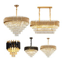 Axyaa Elegant Crystal Chandelier for Modern Villa Living Room & Dining Room