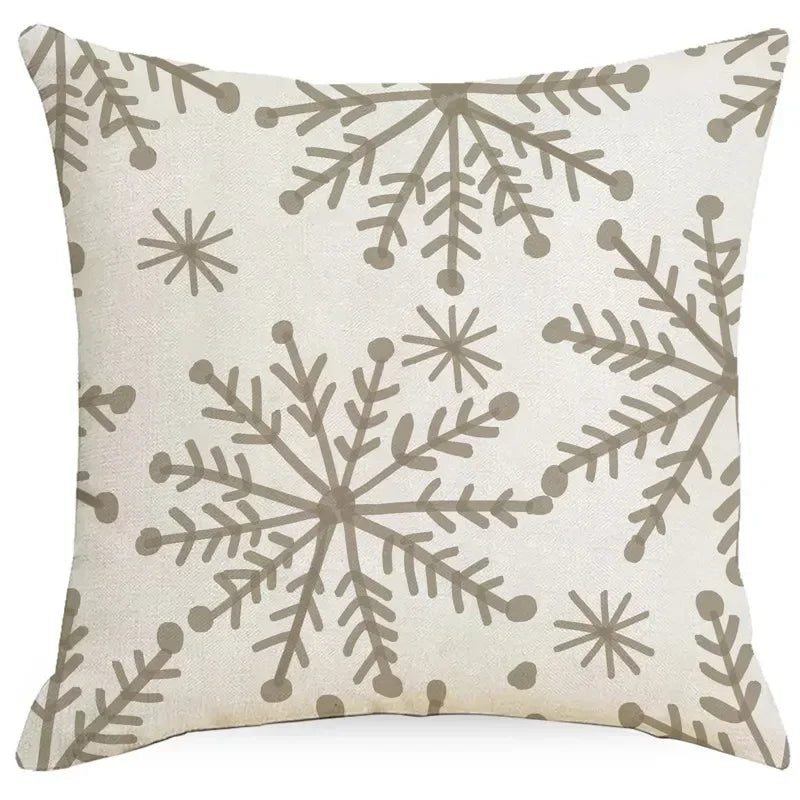 Axyaa Christmas Deer Snowflake Pillow Cover for Stylish Home Decor