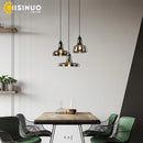 Axyaa Smoke Grey Glass Chandelier - Retro Loft Ceiling Lighting