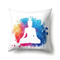 Axyaa Cartoon Eye Pattern Plush Cushion Cover 45x45cm Buddha Head Pillow Cover