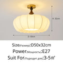 Axyaa French Retro Pumpkin LED Ceiling Chandelier Home Decor