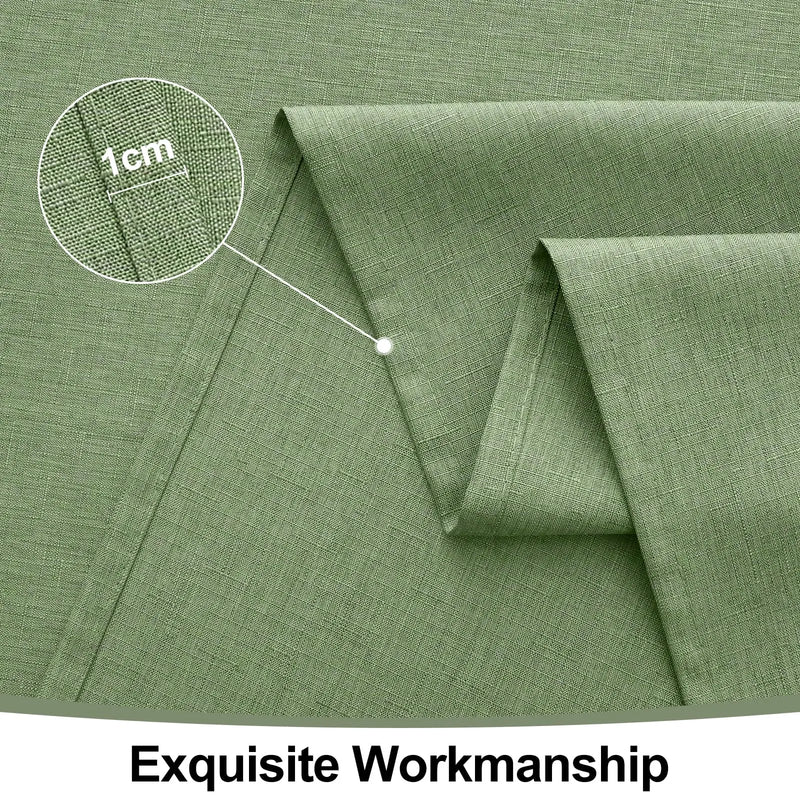Axyaa Waterproof Faux Linen Tablecloth for Kitchen Dining, Rectangle Table Cover