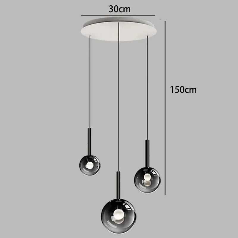 Axyaa Nordic Stair Chandelier Living Room Dining Pendant Ceiling Light Home Indoor Lighting
