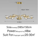 Golden Glass Balls Pendant Chandelier for French Bedroom Living Room by Axyaa