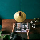 Axyaa Nordic Copper Wood LED Pendant Lamp - Modern Hanging Light Fixtures