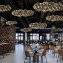 Axyaa White Gold Cloud Chandelier Sconce - Unique Hanging Lamp for Various Spaces