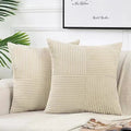 Corduroy Boho Throw Pillow Covers 18x18 Inch for Home Decor - Axyaa