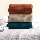 Axyaa Nordic Knitted Throw Blanket with Tassels - Soft Sofa Scarf & Bedspread