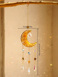 Axyaa Crystal Sun Catcher Prism Ball Moon Rainbow Wind Chimes Home Garden Decoration