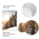 Nordic Winter Forest Wood Wall Art Print by Axyaa