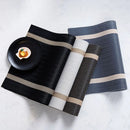 Axyaa 30x45cm Luxe Woven Vinyl Placemats for Kitchen & Dining