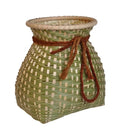 Axyaa Round Bamboo Woven Baskets: Decorative Lightweight Rattan Home Wedding Supplies
