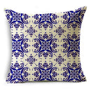 Axyaa Blue & White Porcelain Pattern Pillowcase - Sofa Decor 40cm/45cm/50cm