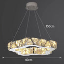 Axyaa Crystal Chandelier Stair Pendant Lamp Living Room Interior Lighting