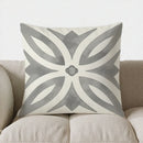 Axyaa Gray Geometric Pattern Throw Pillow Cover for Sofa, Bedroom, Car