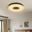 Axyaa Modern Walnut Crystal LED Ceiling Chandelier for Home Decor Lighting