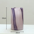 Axyaa Dreamy Purple Glass Vase for Table Decoration and Floral Arrangement
