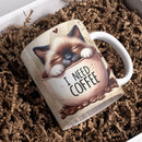 Axyaa Cute Cat Mug - Kitty Lover's Gift - Office Coffee Tea Cup