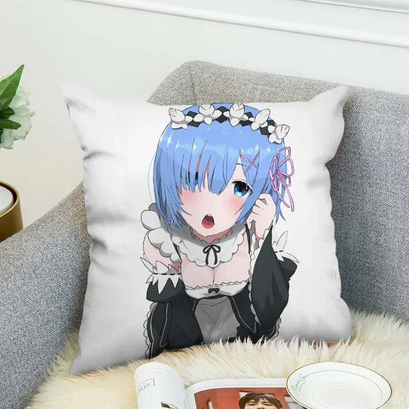 Axyaa 45x45 Cushions Covers for Bed Pillows, Sofa Anime Body Home Decor