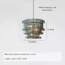 Axyaa Light Luxury Glass Chandelier for Living Room and Restaurant