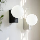 Axyaa Glass Ball Wall Sconce Light with G9 Bulb & Metal Base