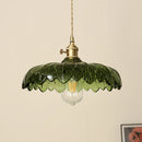 Axyaa Green Glass LED Pendant Light Fixture Modern Hanging Lamp