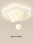 Axyaa Cream Cloud Pendant: Modern Nordic Minimalist Bedroom & Kids' Room Lamp