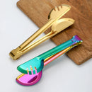 Axyaa Stainless Steel Bread Clip Food Tongs - Kitchen Baking BBQ Salad Clamp
