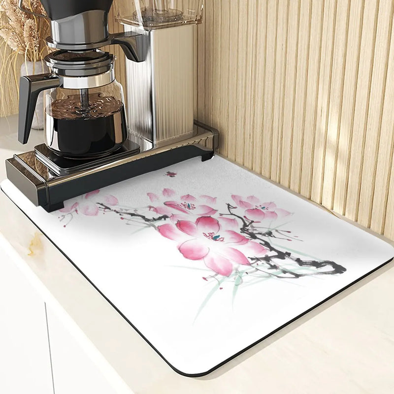 Axyaa Diatomaceous Earth Silicone Dish Mat Set - Kitchen Drying Mats