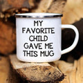 Axyaa Classic Print Enamel Coffee Cup - Funny Father's Day Gift Mug